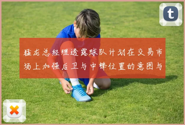 猛龙总经理透露球队计划在交易市场上加强后卫与中锋位置的意图与目标